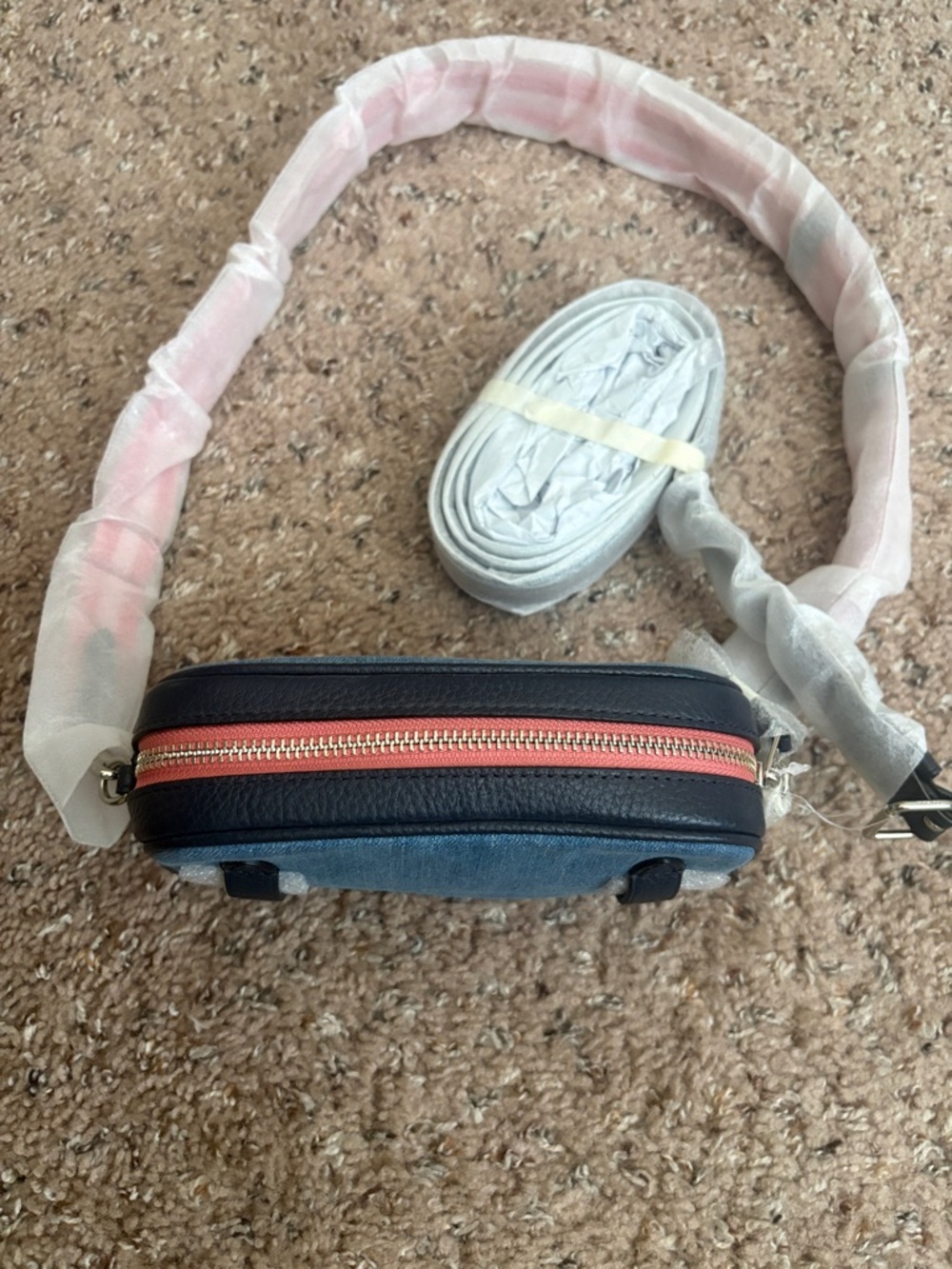 Coach Denim Blue Logo Camera Crossbody Case - Picture 3 of 3